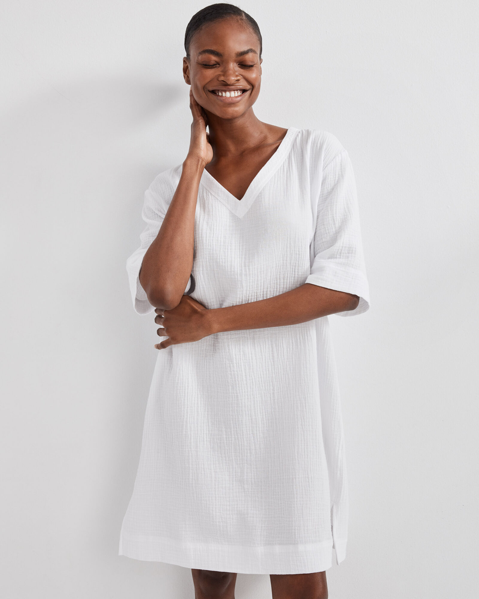 white christmas dresses Organic Cotton Knitted Tee Shirt Dress – United By Blue main image 0