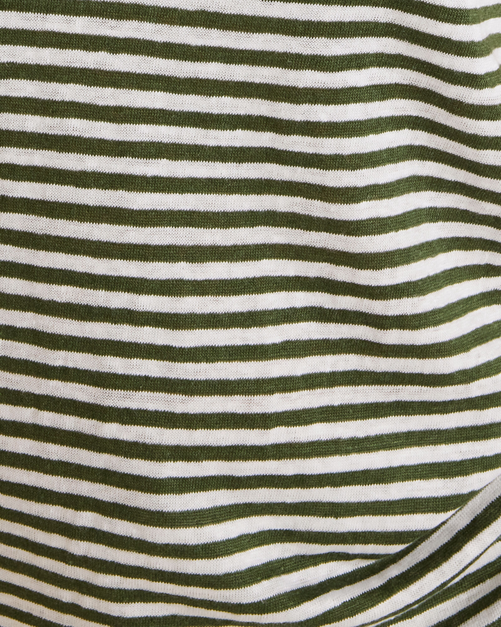 Linen Stripe V-Neck Top