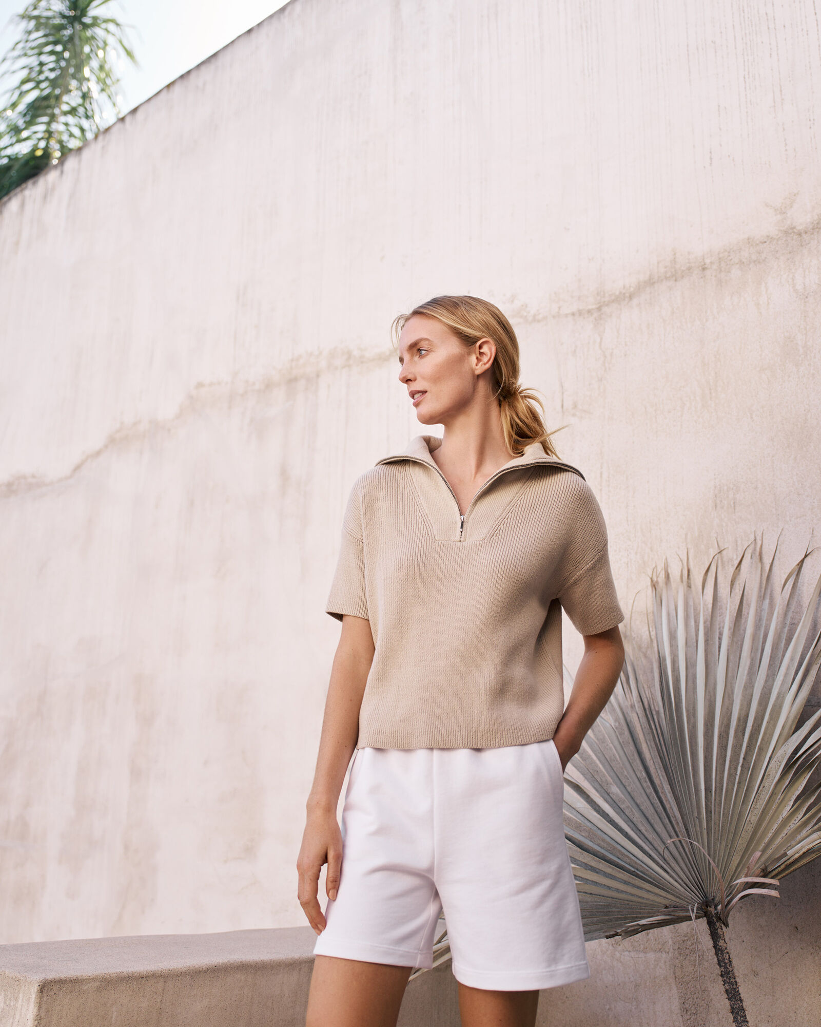 Cotton french terry shorts on sale