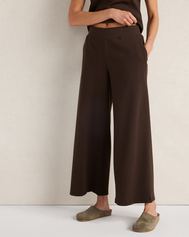 Resti Organic Cotton Rib Knit Wide Leg Pants