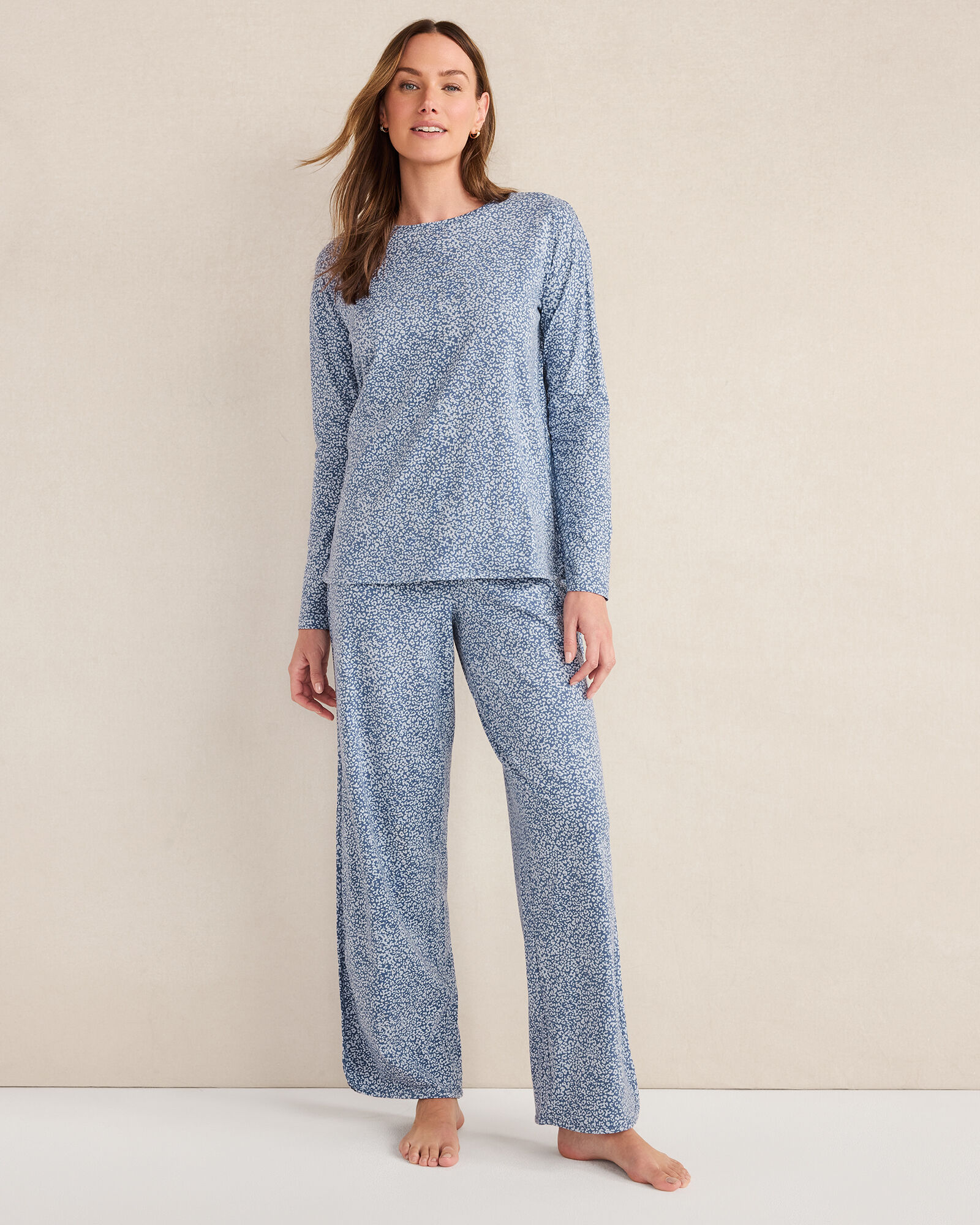Organic Cotton Jersey Animal Print Pajama Pants