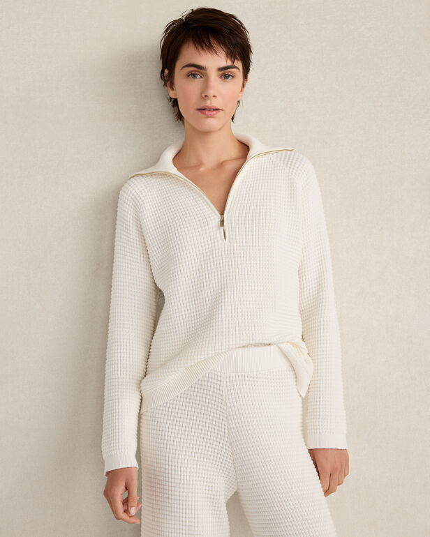 Organic Cotton Cashmere Waffle Pullover