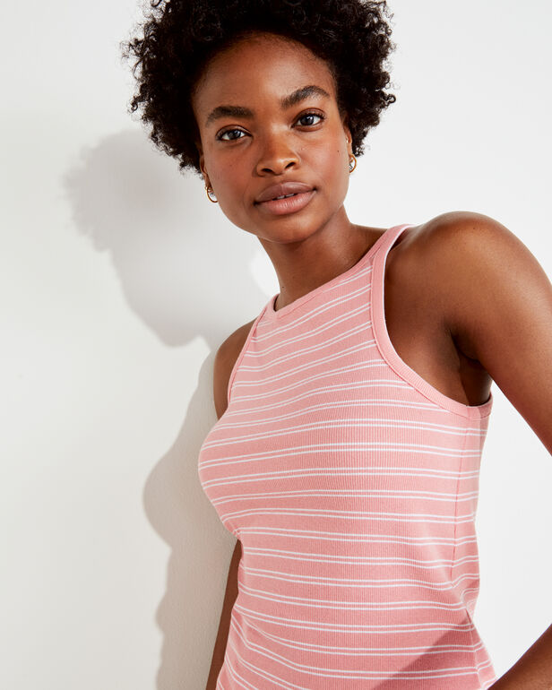 Organic Cotton Striped Racer-Back Tank