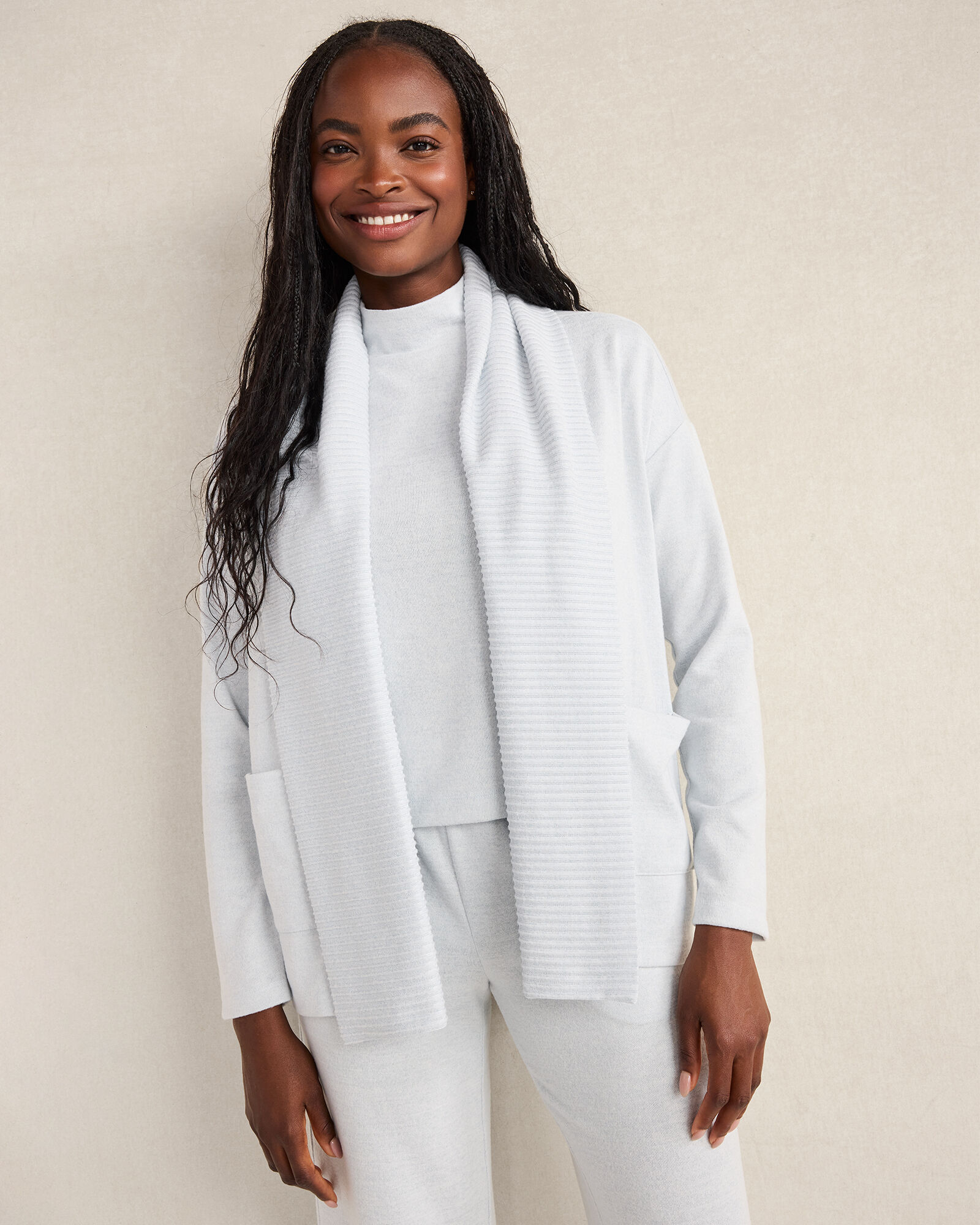 Cozy Knit Open Front Cardigan