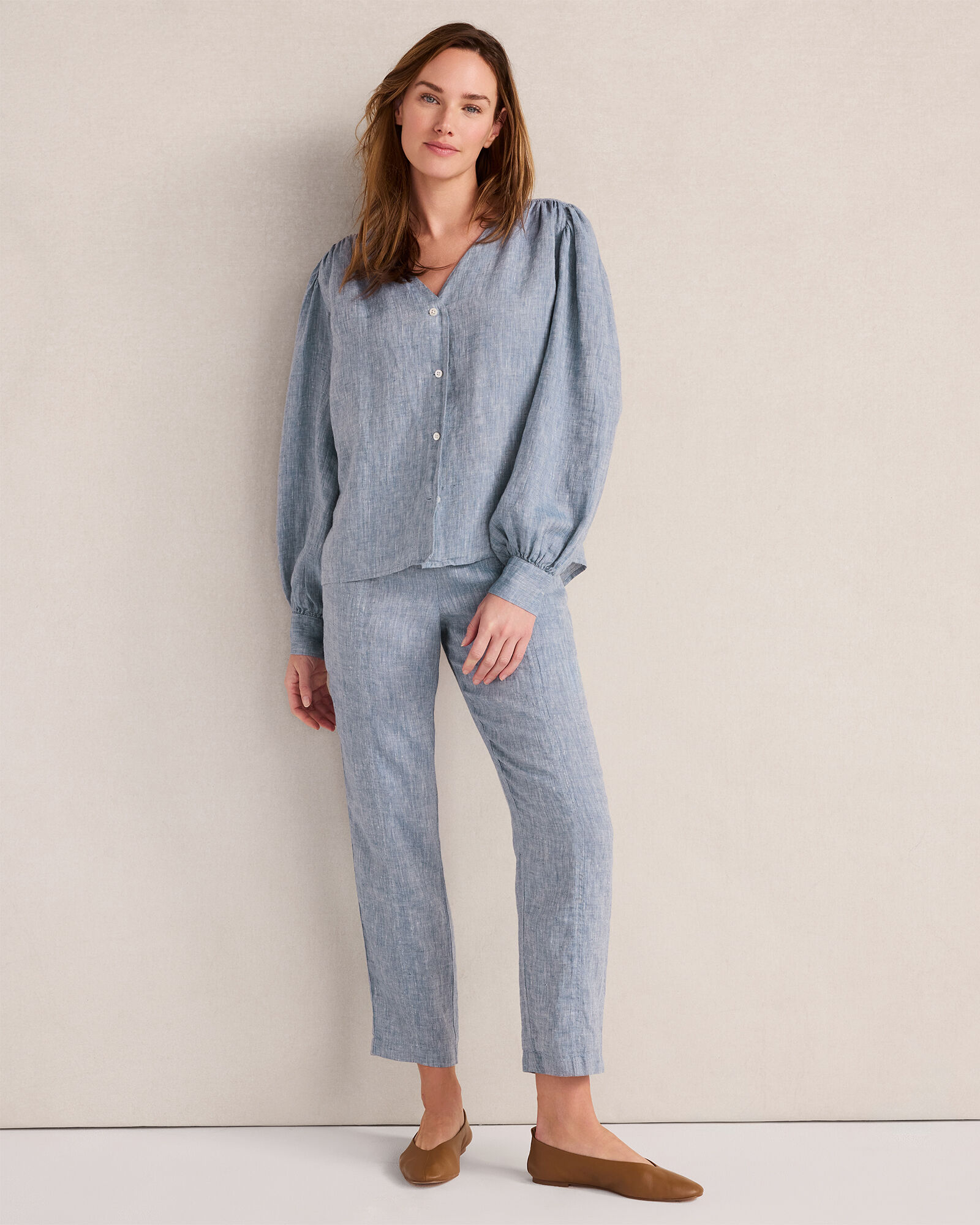 Linen Straight Leg Pants