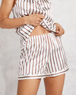 Washable Silk Striped Shorts