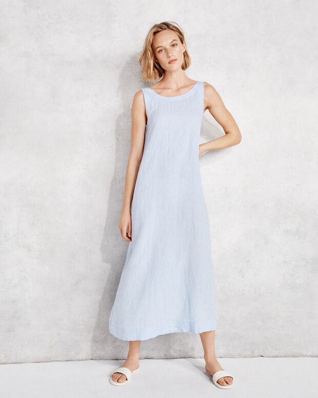 haven linen dress Linen Sleeveless Tier Dress