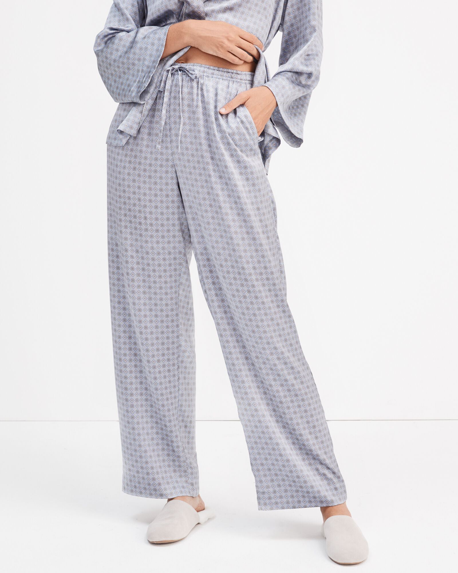 Washable Silk Foulard Pajama Pants