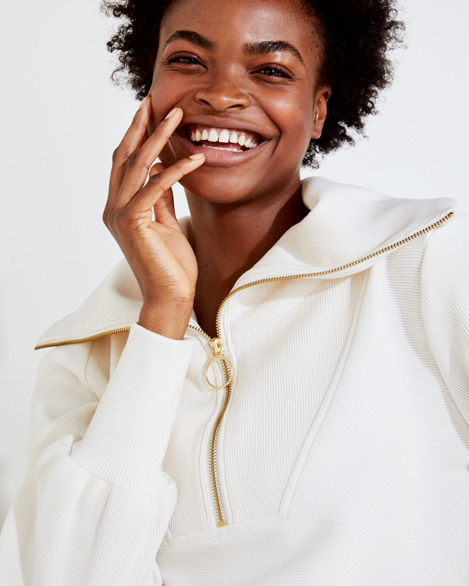 Varley Ribbed Half-Zip Sweatshirt