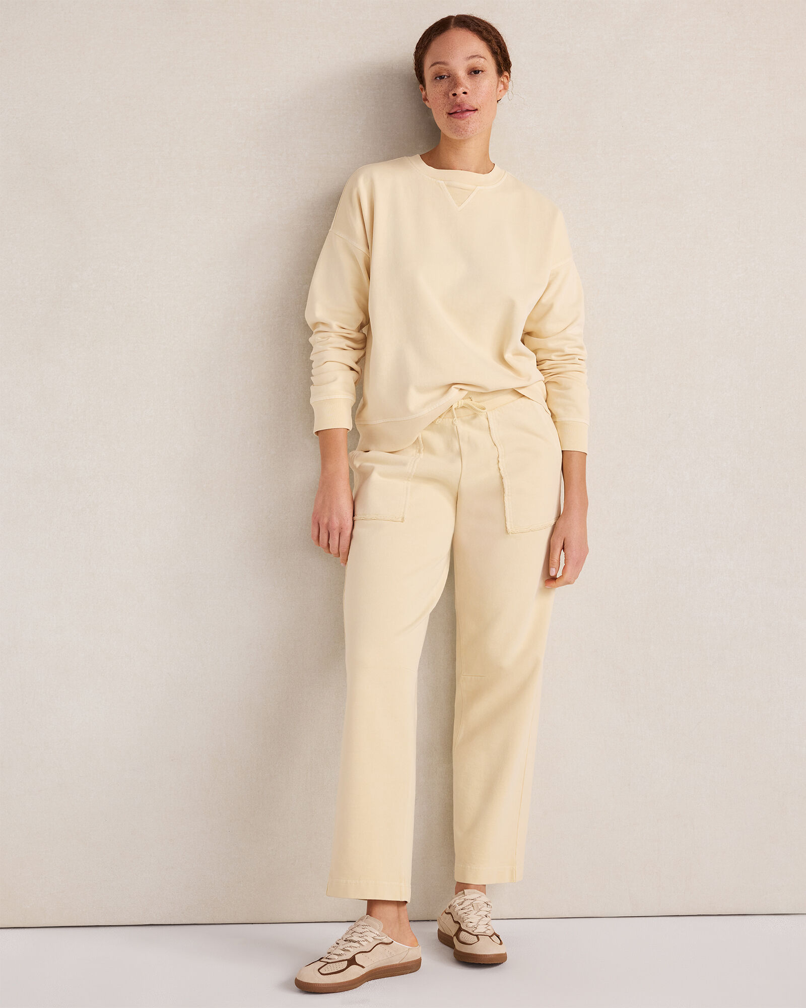 Garment-Dyed Organic Cotton Terry Crewneck
