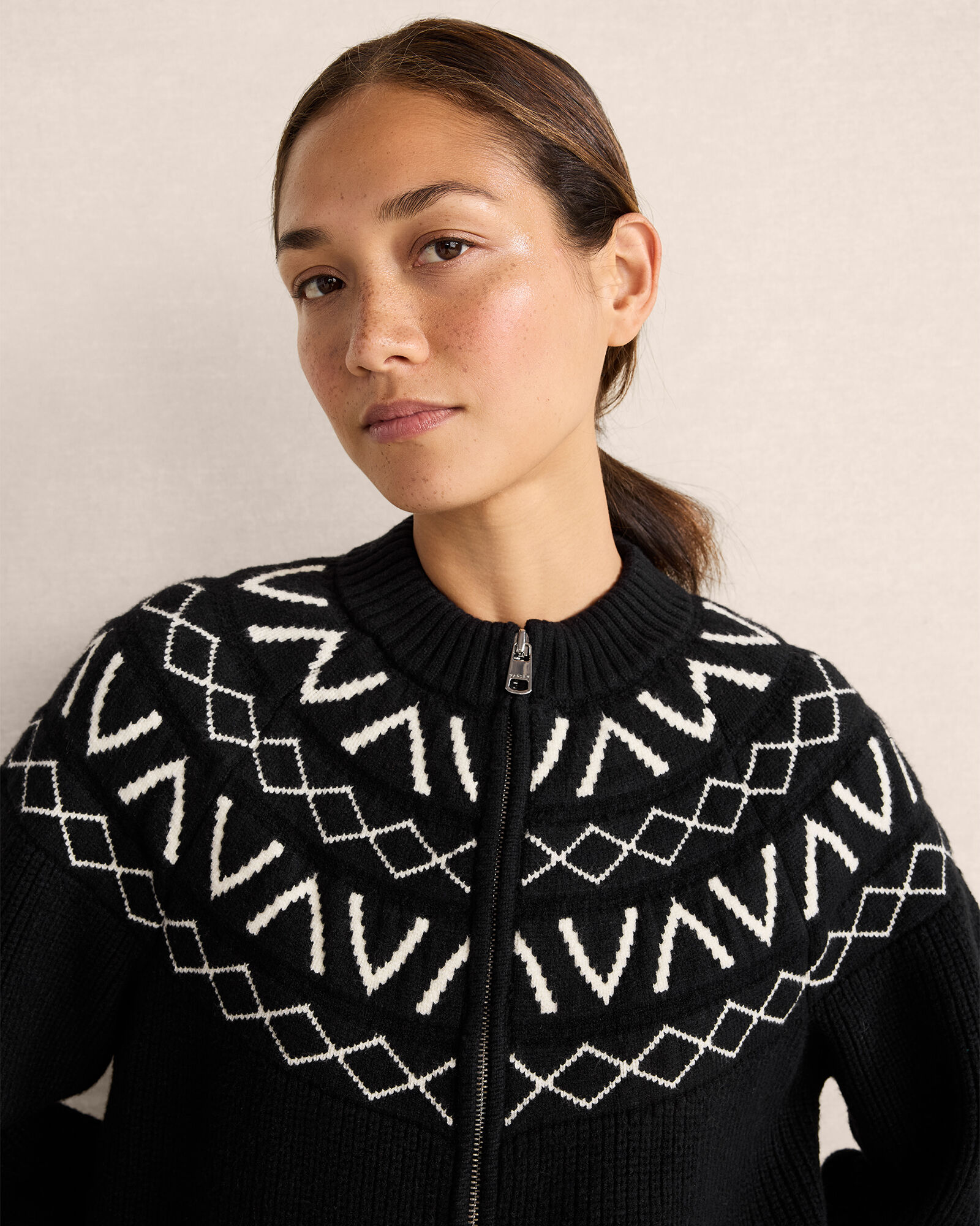 Varley Alys Fairisle Knit Jacket