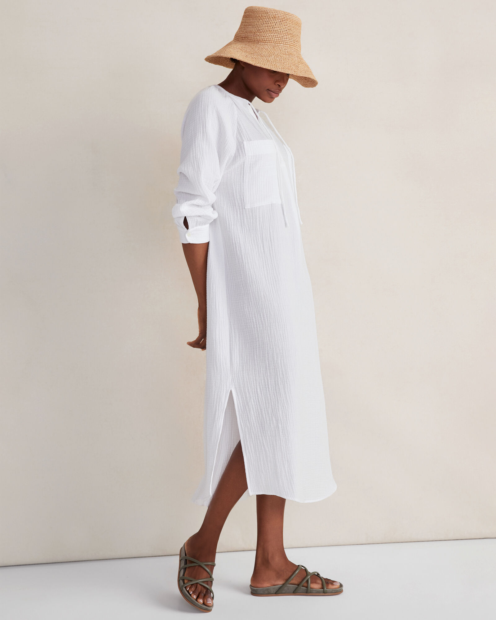 Organic Cotton Gauze Pocket Dress