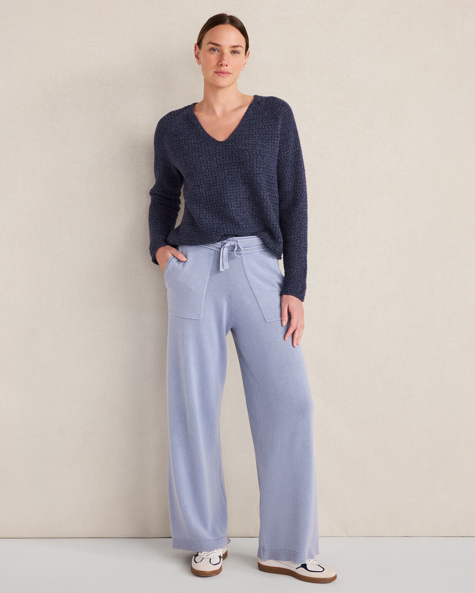 Merino Wool Blend V-Neck Sweater