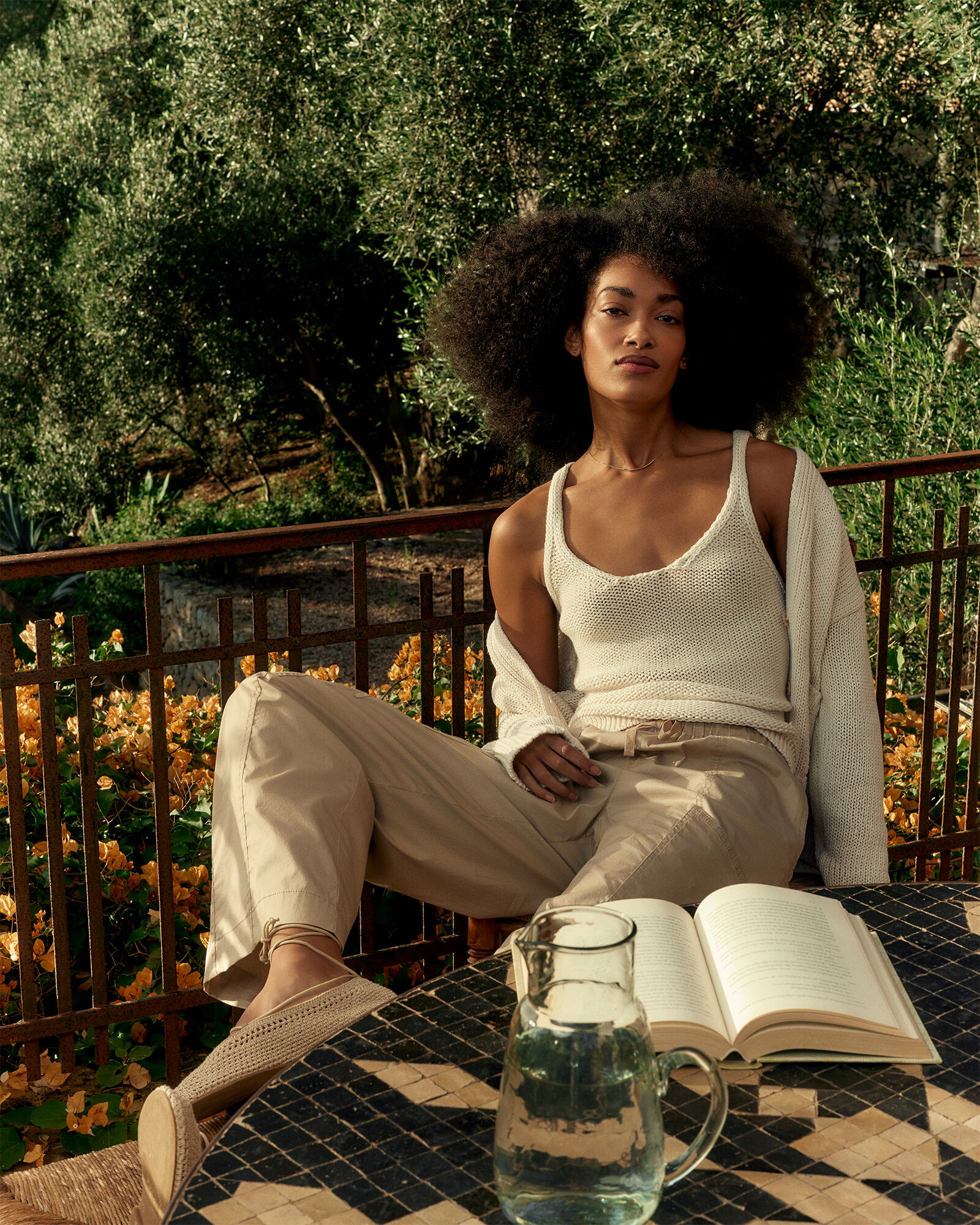 Cotton Linen Plaited Tank