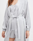 Washable Silk Puff Sleeve Robe