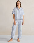 Organic Cotton Poplin Vintage Stripe Pajama Pants