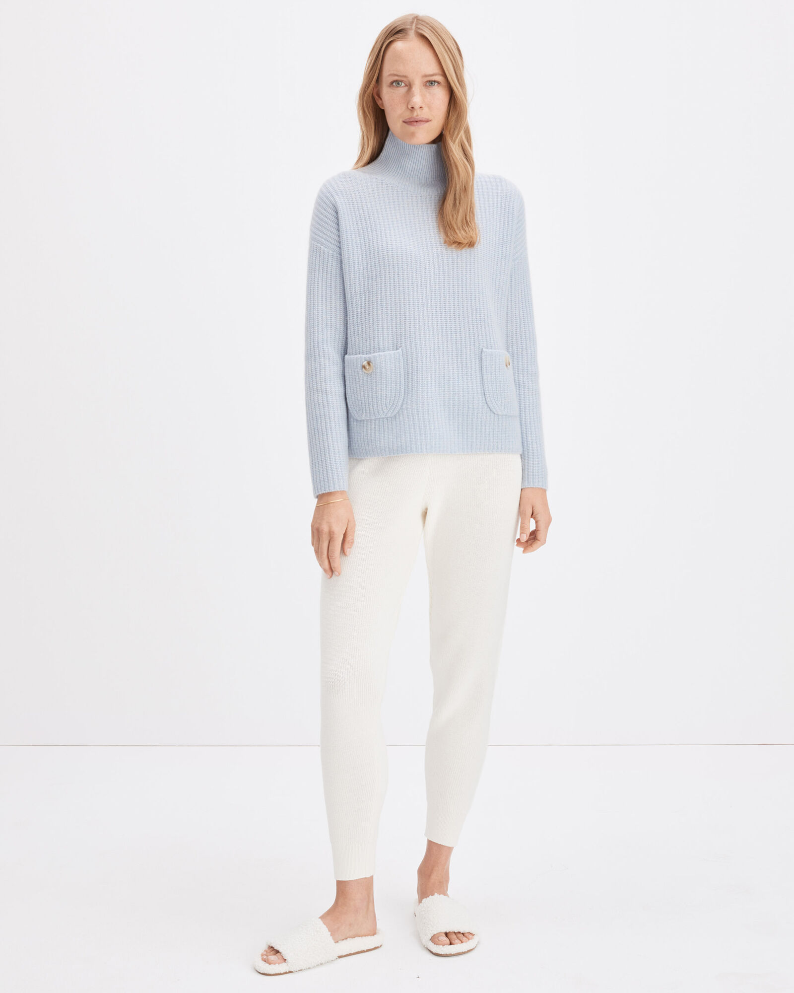 Cashmere Funnel Neck Sweater
