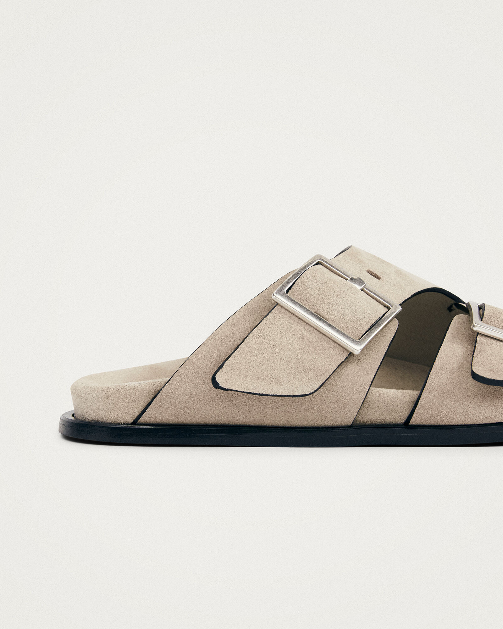 ALOHAS Alba Suede Beige Leather Sandals