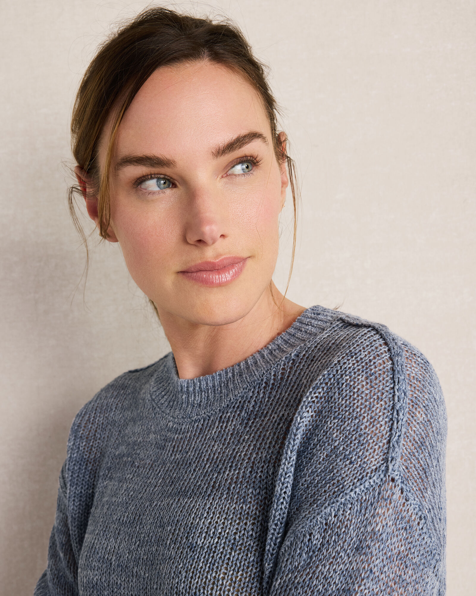 Linen Tape Yarn Heather Sweater