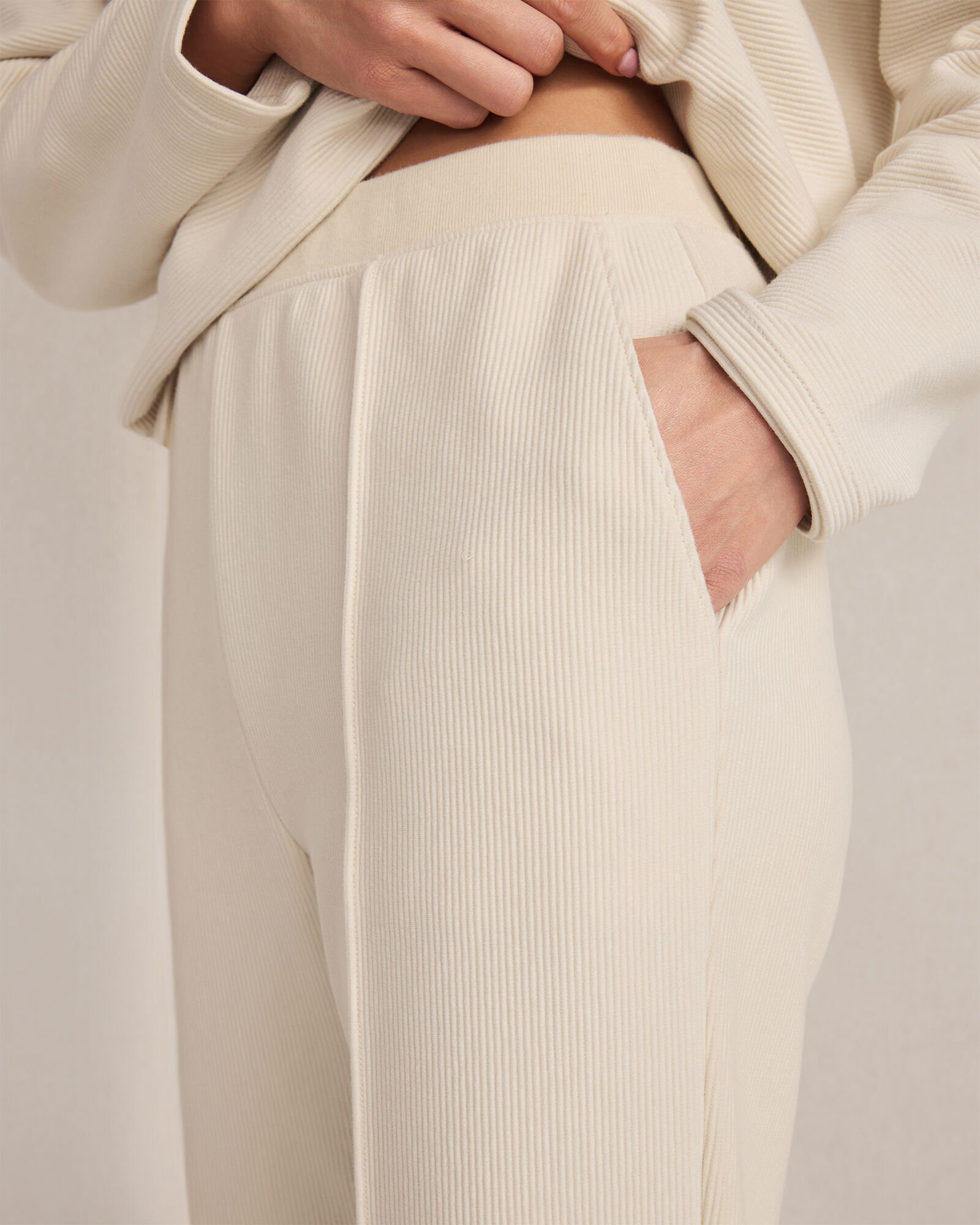 Ottoman Rib Tapered Pants