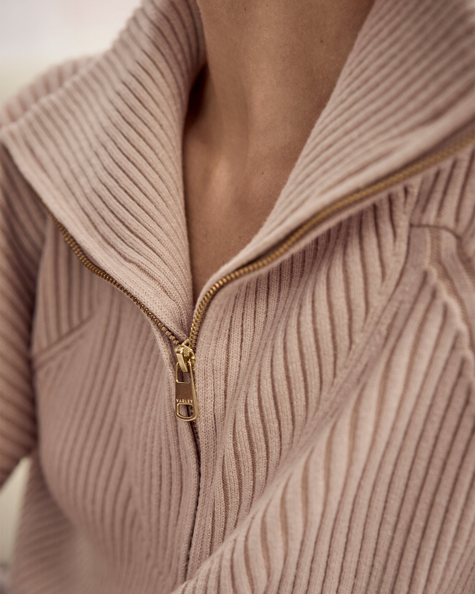 Varley Half-Zip Sweater - Cement