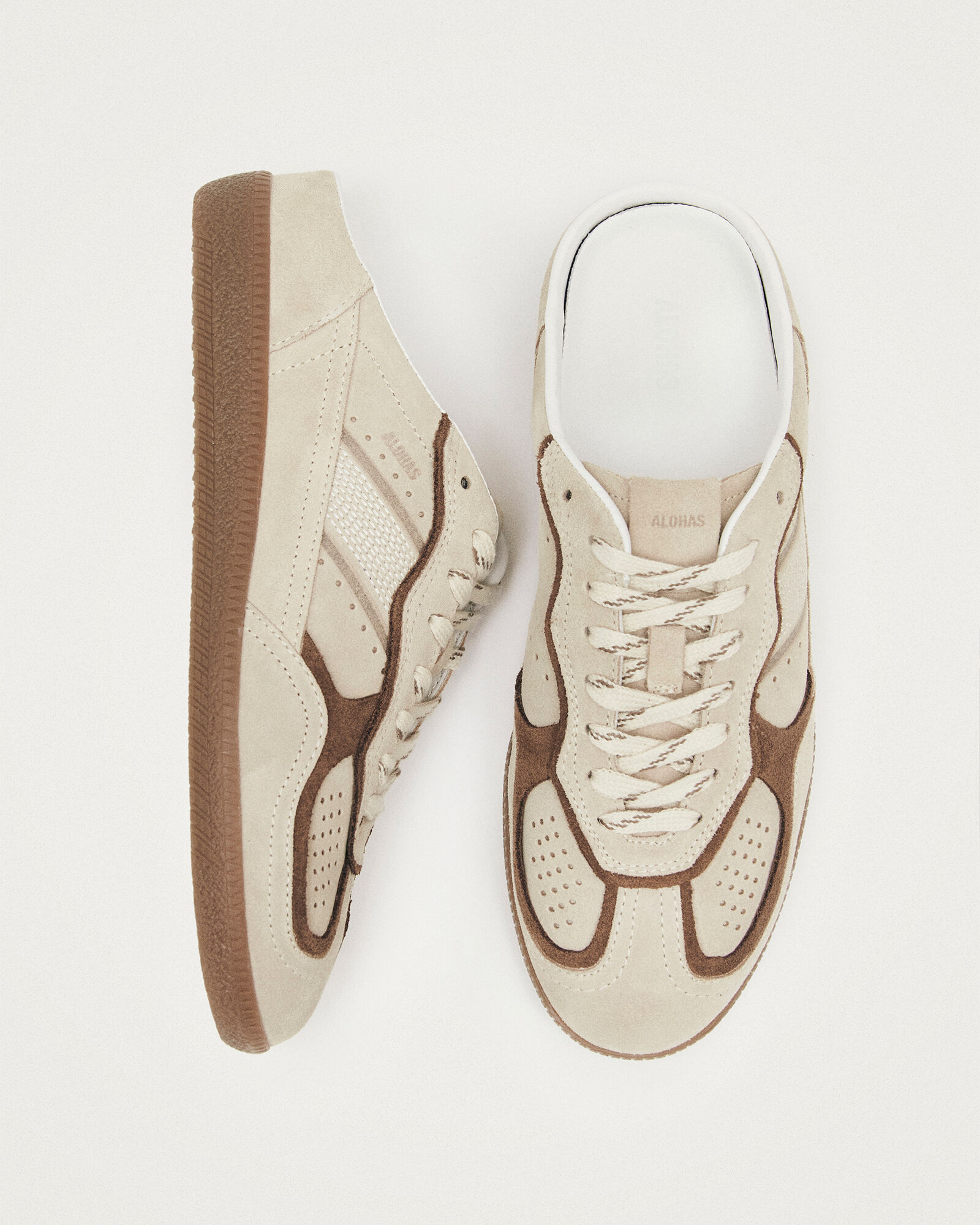 ALOHAS Tb.490 Cream Leather Sneaker Mules