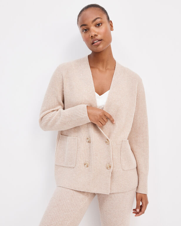 Cashmere Double-Breasted Cardigan