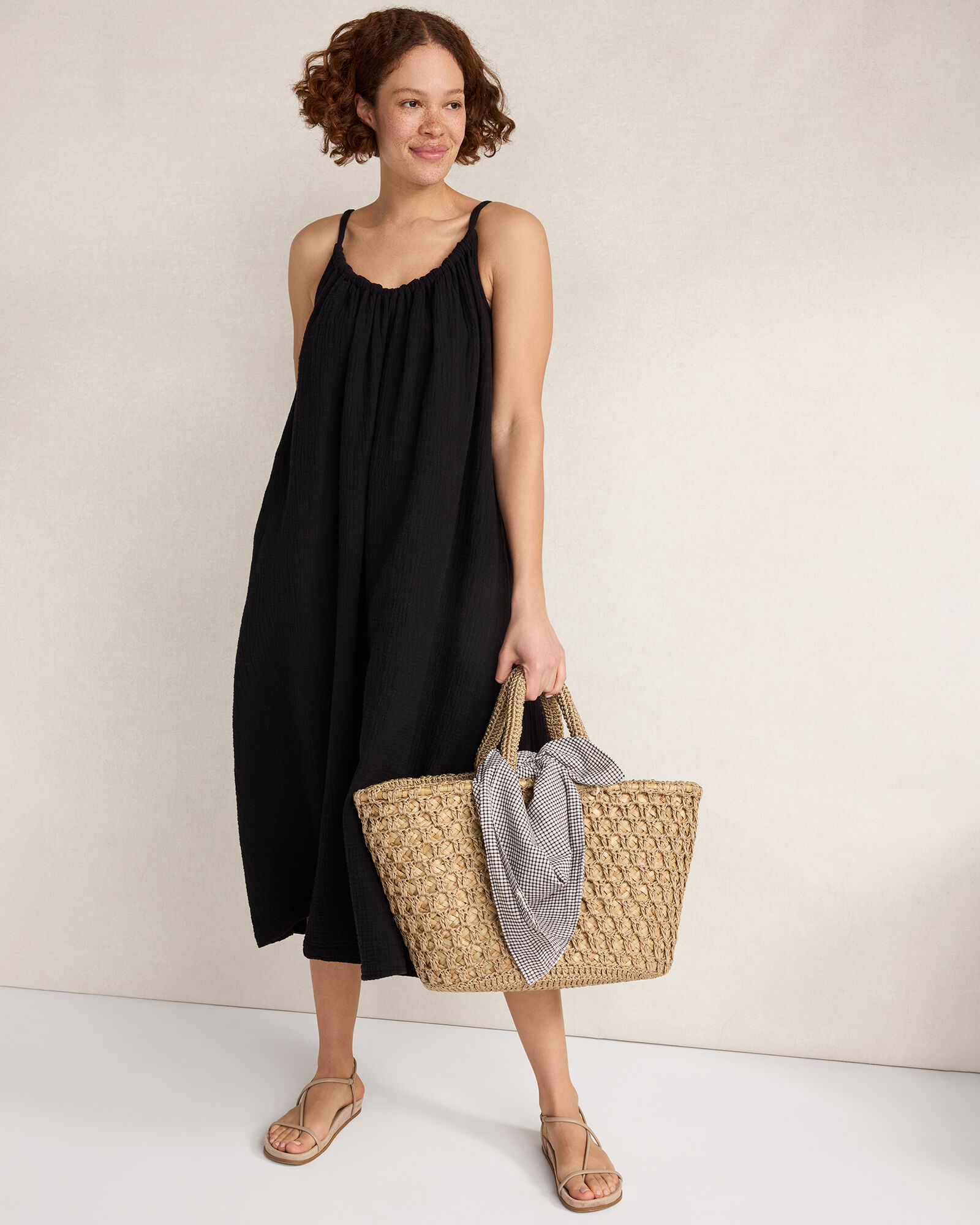 Woven Rope and Straw Tote