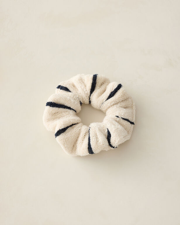 Plush Terry Striped Scrunchie