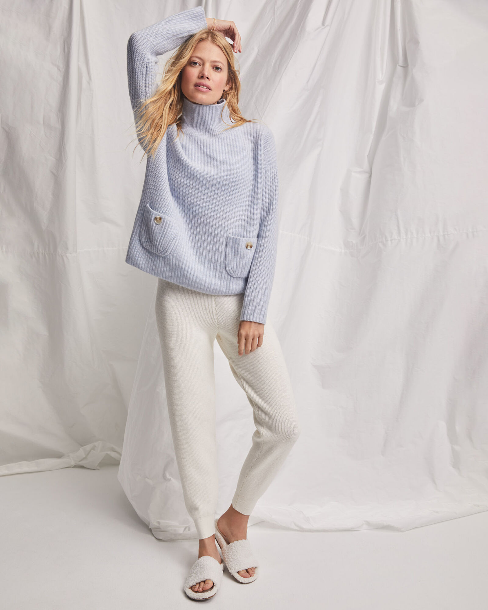 Cashmere Funnel Neck Sweater