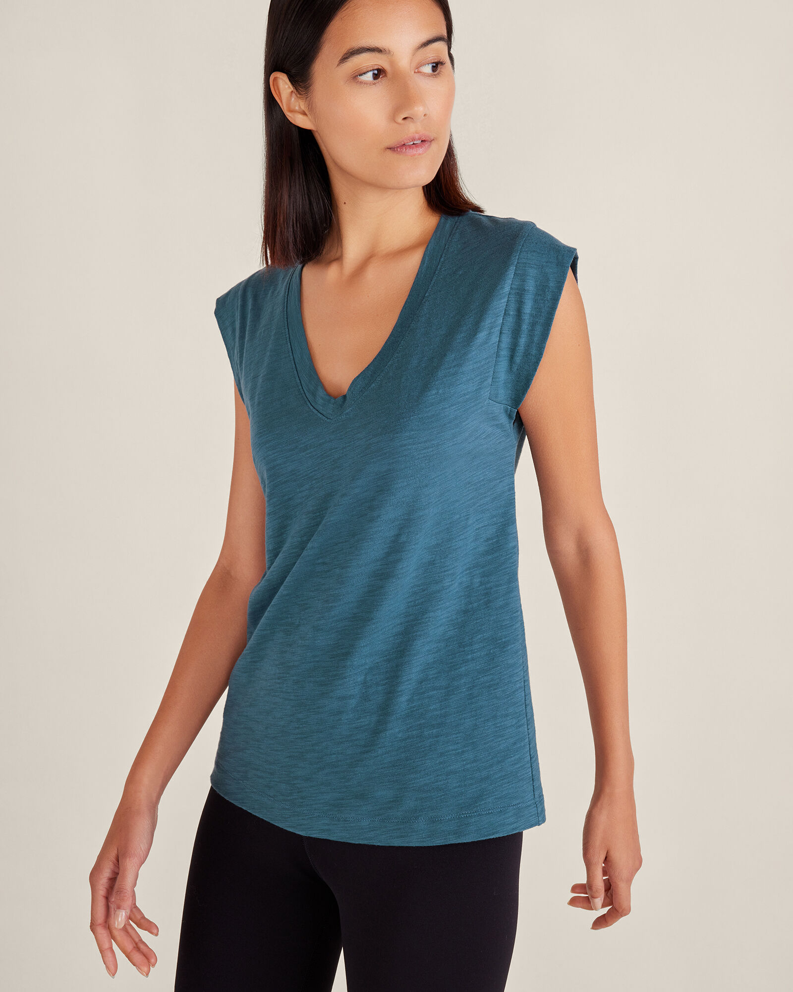 Organic Cotton Modal V-Neck Tee | Haven Well Within