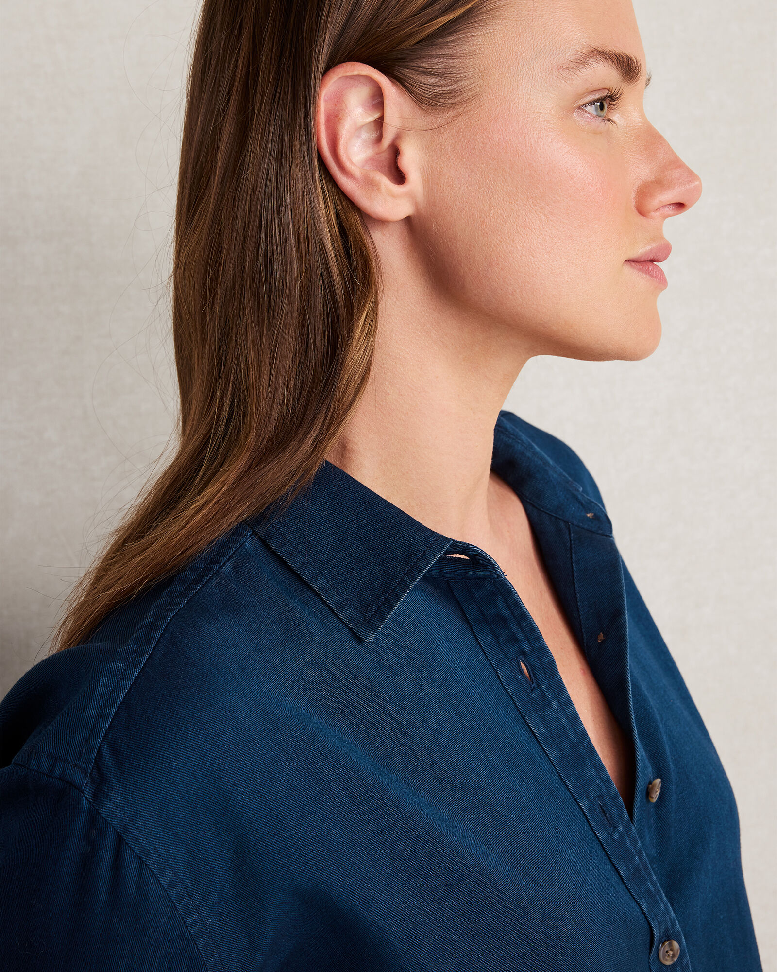The Daily Shirt in Indigo Twill