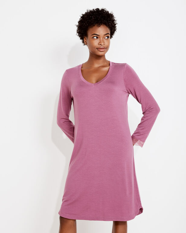 Dream Tencel&trade;&nbsp;Lace Sleeve V-Neck Sleep Dress