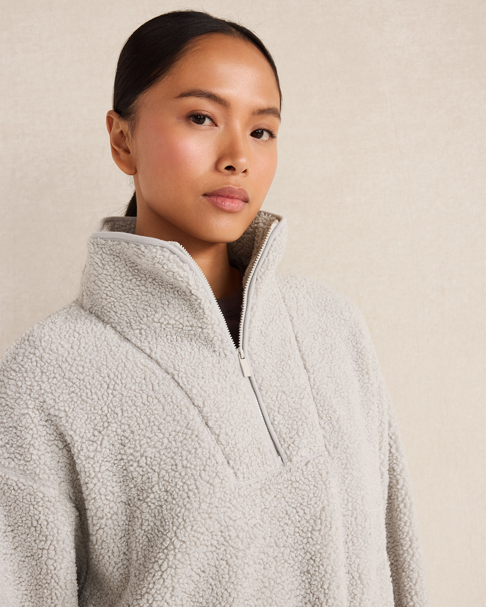 Sherpa Half-Zip Mockneck Pullover | Haven Well Within