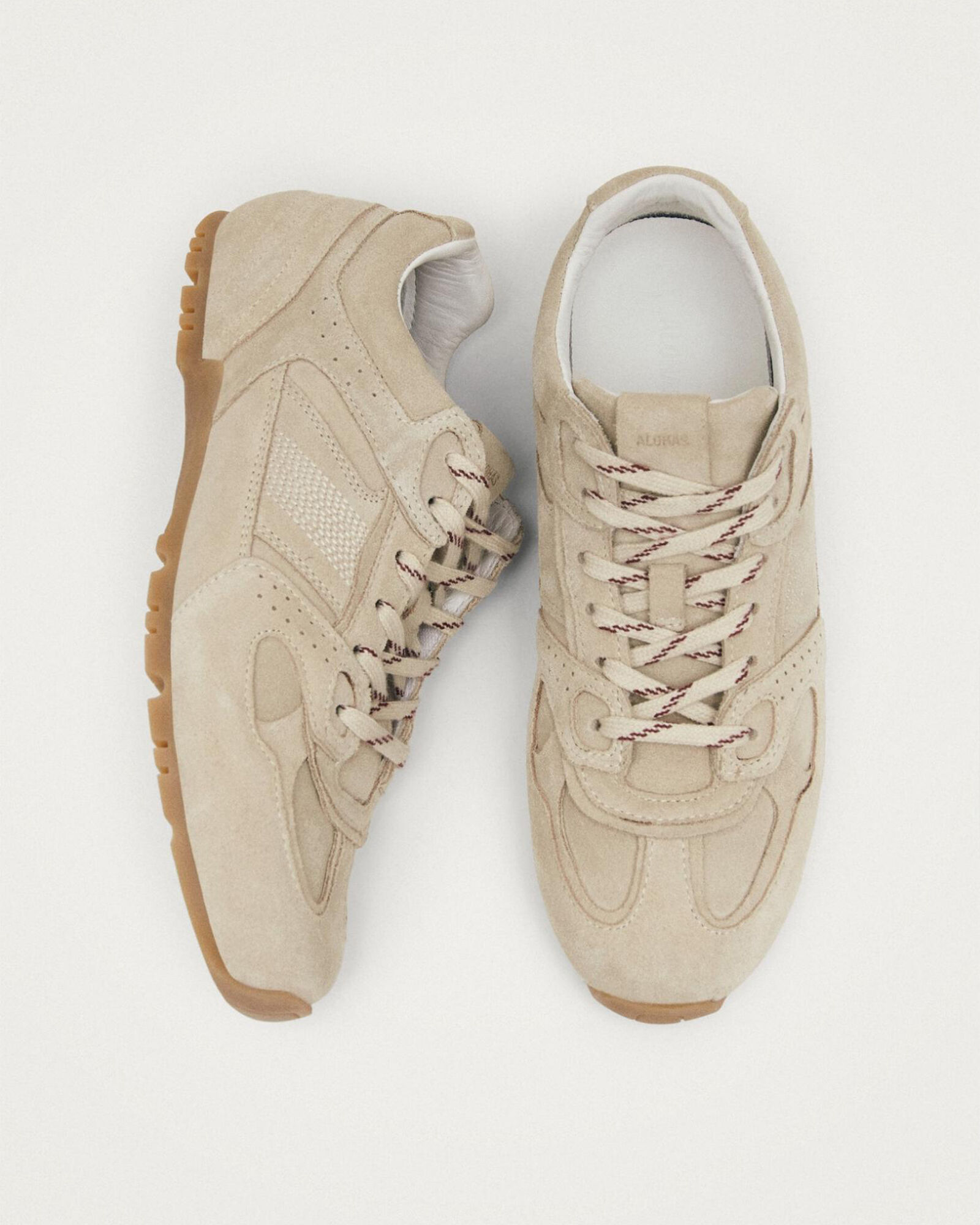 ALOHAS TB.56 Suede Cream Leather Sneakers