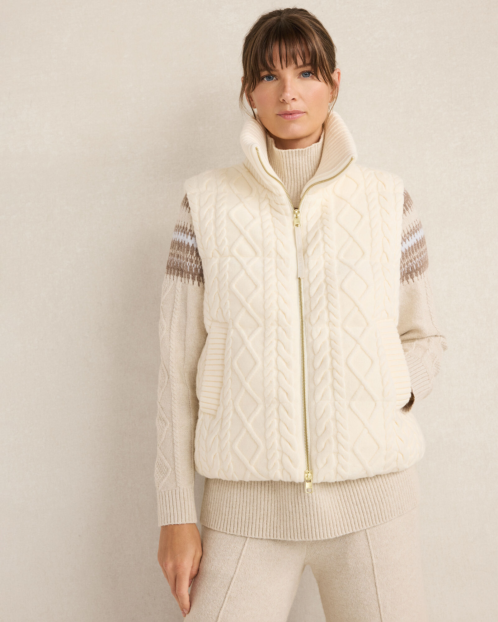 Varley Irina Cable Knit Vest