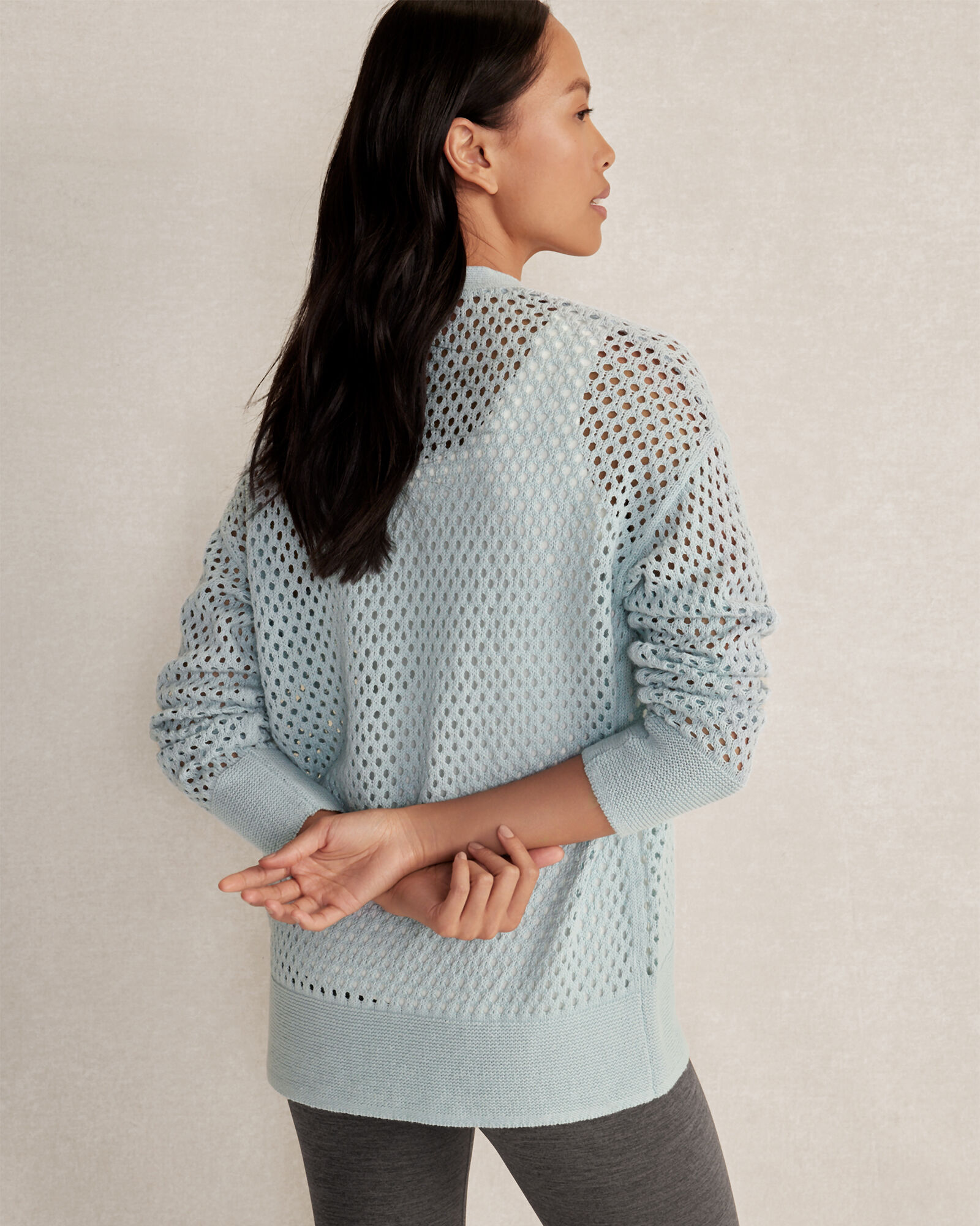 Organic Cotton Linen Open Stitch Cardigan | Haven Well Within