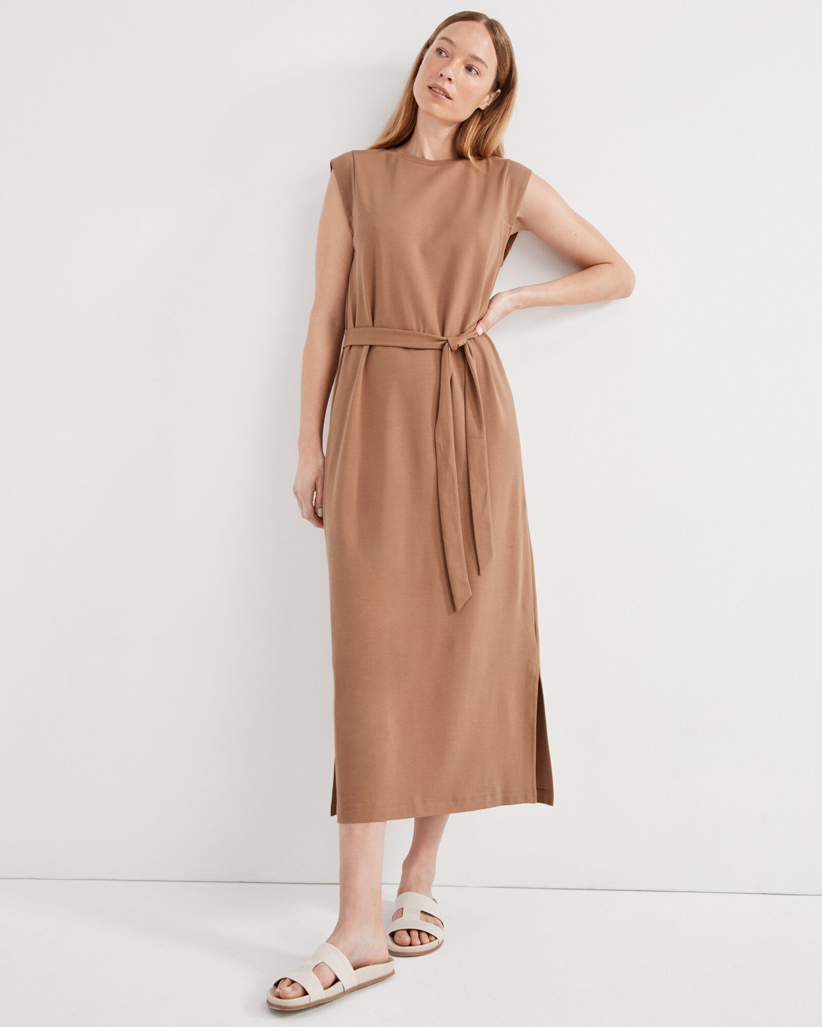 Organic Cotton Interlock Cap Sleeve Dress