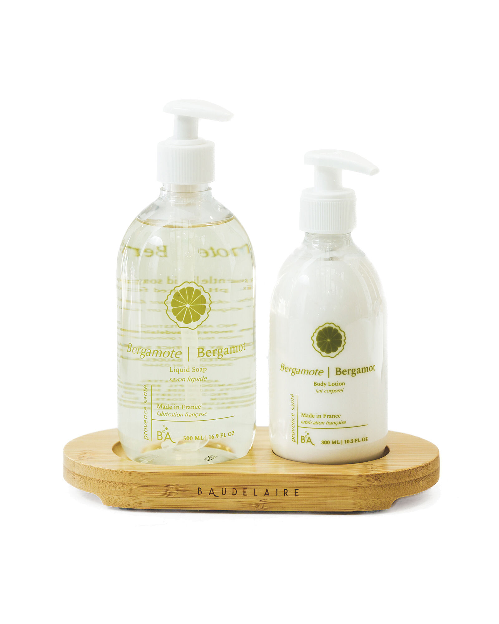 Baudelaire Provence Sant&eacute; Soap, Lotion, &amp; Bamboo Tray Set