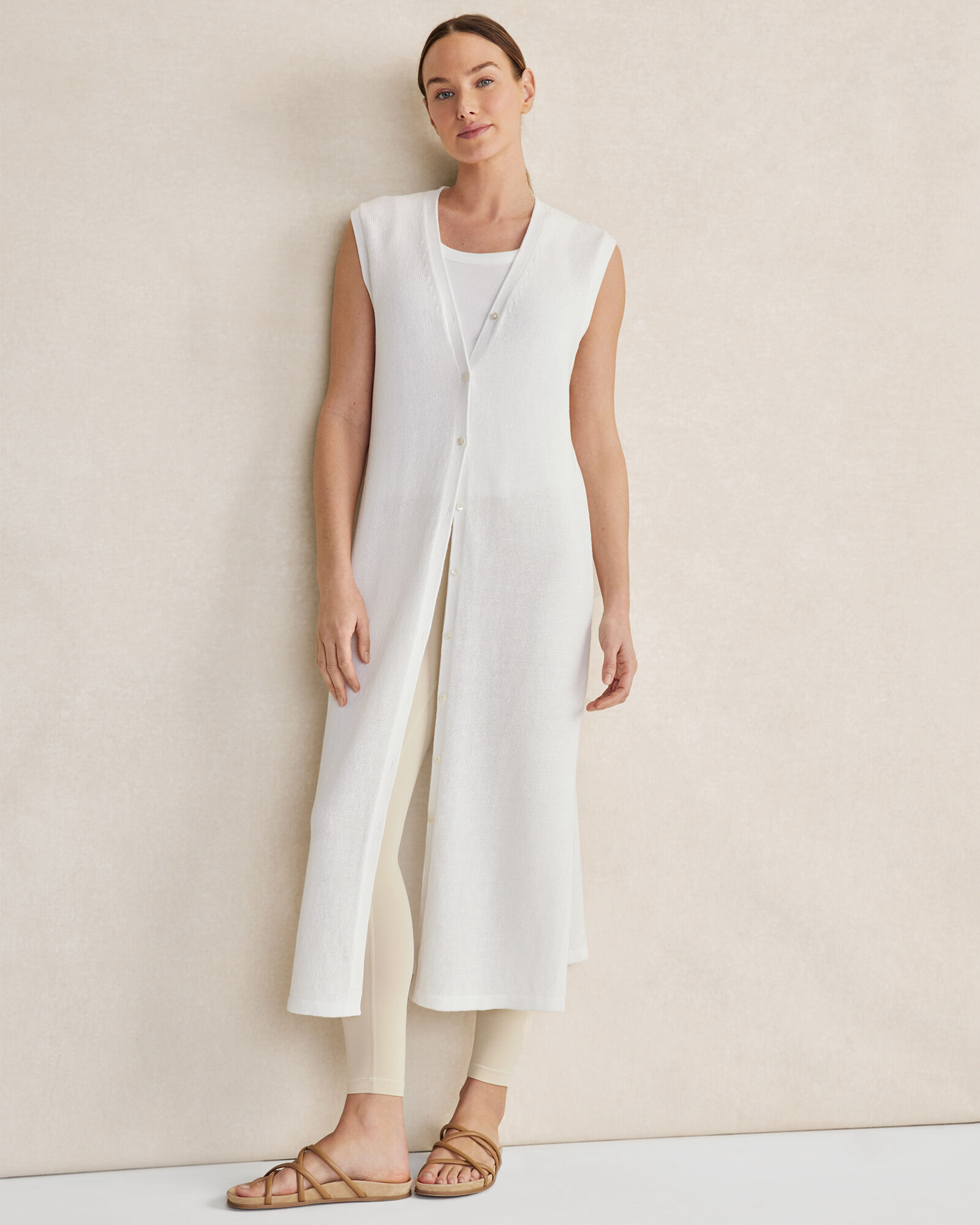 Organic Cotton Linen Sleeveless Duster