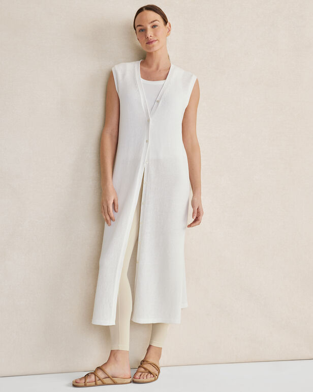 Organic Cotton Linen Sleeveless Duster