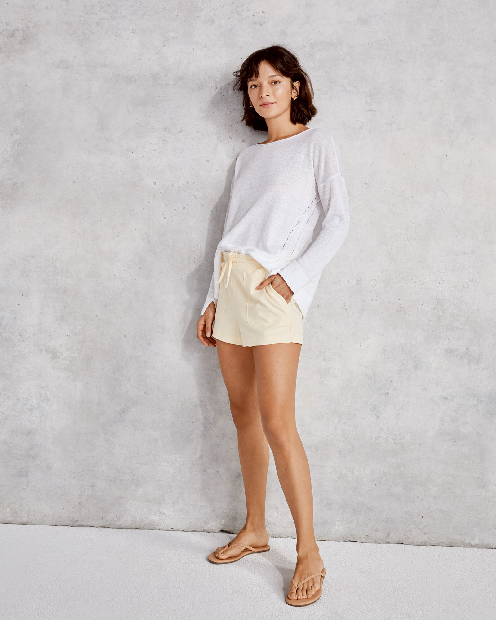 Linen Roll Neck Sweater