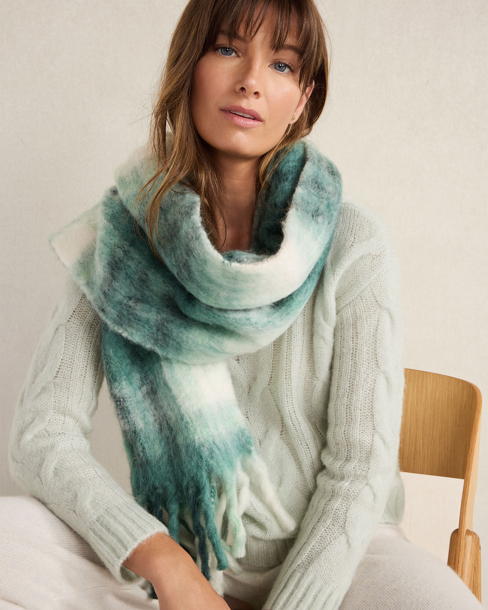Oversized Plaid Scarf