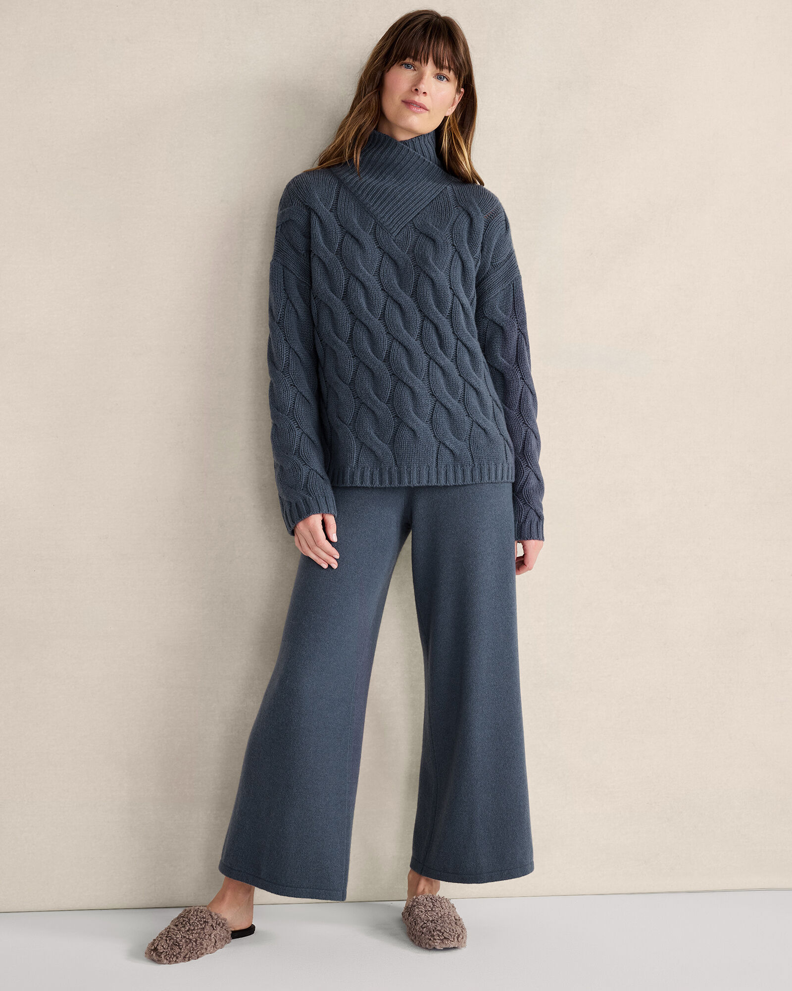 Cashmere Cable Knit Turtleneck Sweater | Haven Well Within