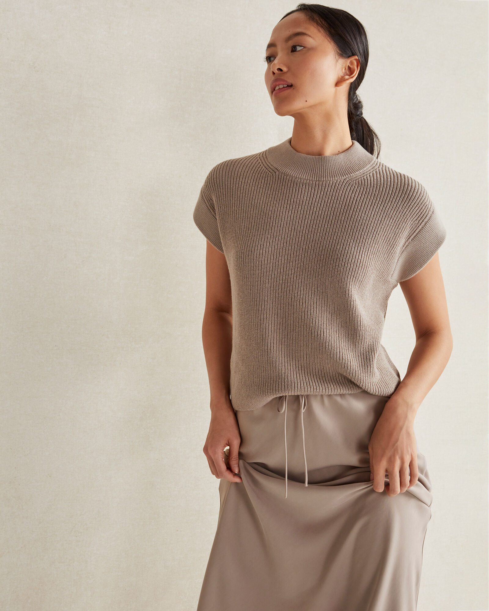 Organic Cotton Short Sleeve Sweater