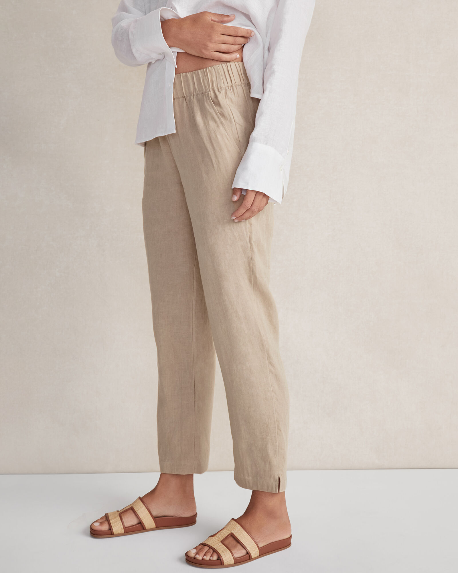 Linen Tapered Pants