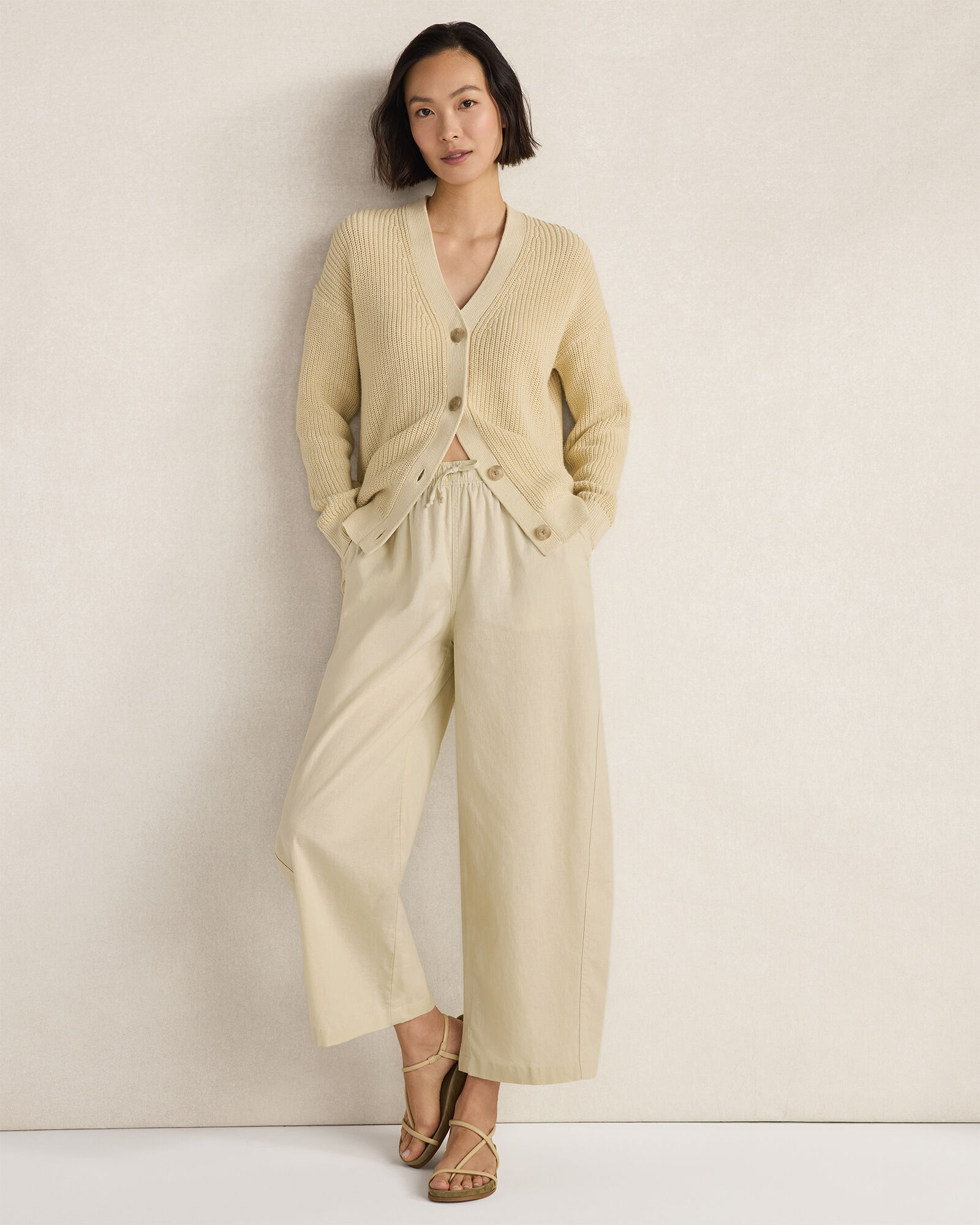 Organic Cotton Shaker Stitch Cardigan
