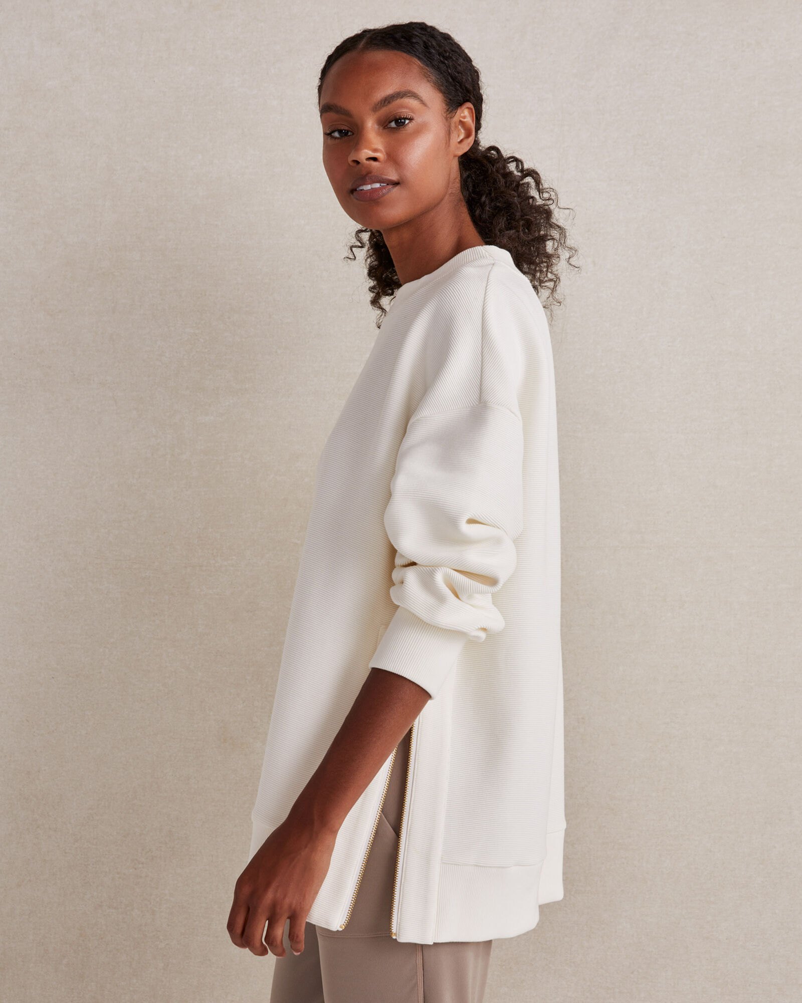 Side zip sweatshirt cheap