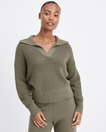 Organic Cotton Polo Sweater
