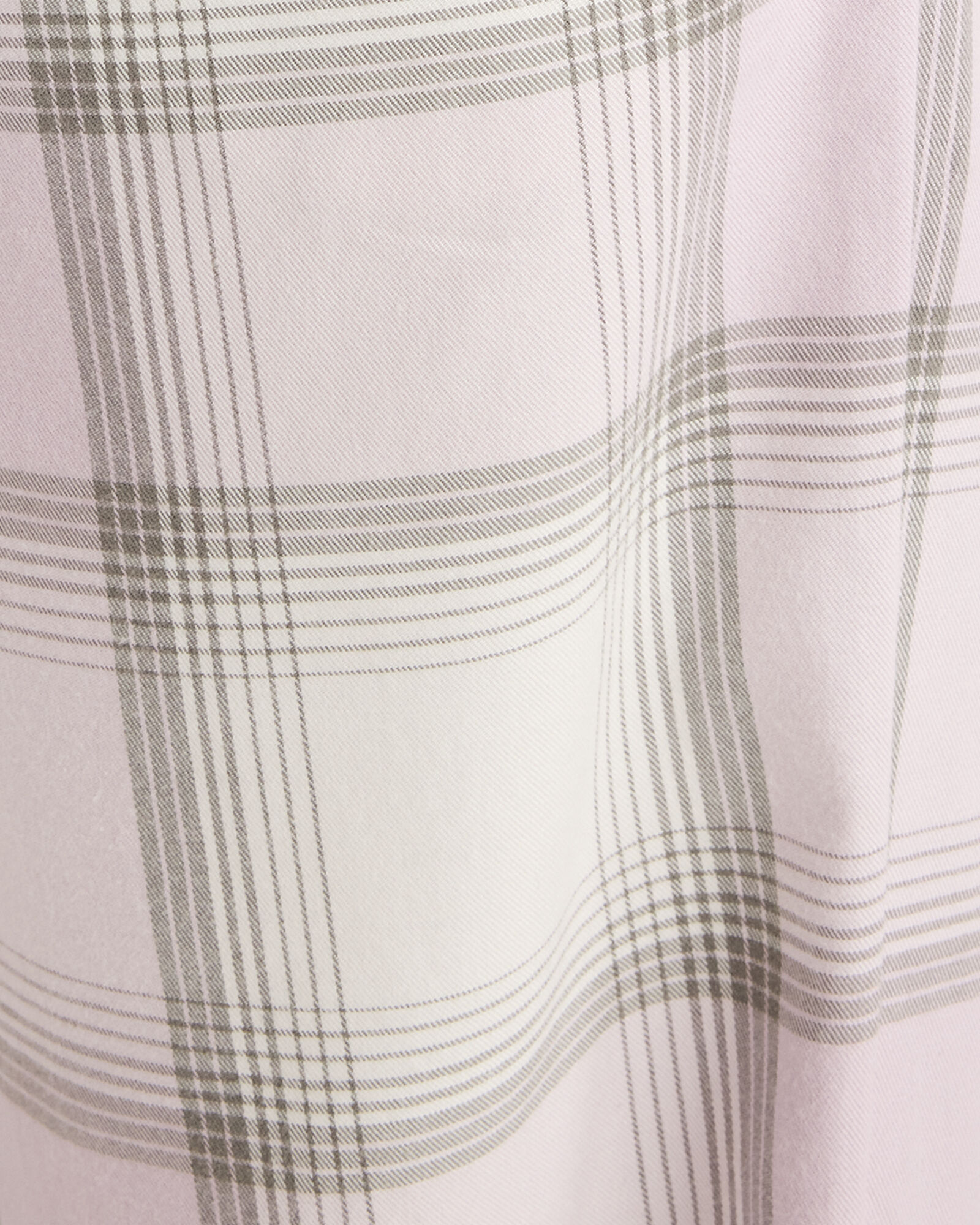 Lightweight Flannel Frosted Plaid Pajama Top